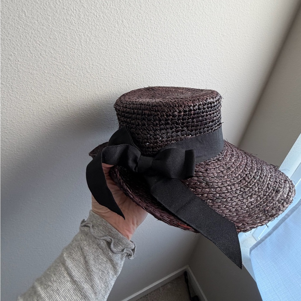 Florentino Made in Italy Dark Brown Straw Summer Vacation Hat